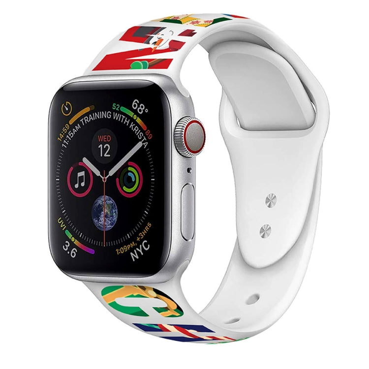 For Apple Watch 42mm / 41mm / 40mm / 38mm Christmas Pattern Silicone Watch Band(Colorful Christmas) - free shipping - PMc TechLife - Order now!