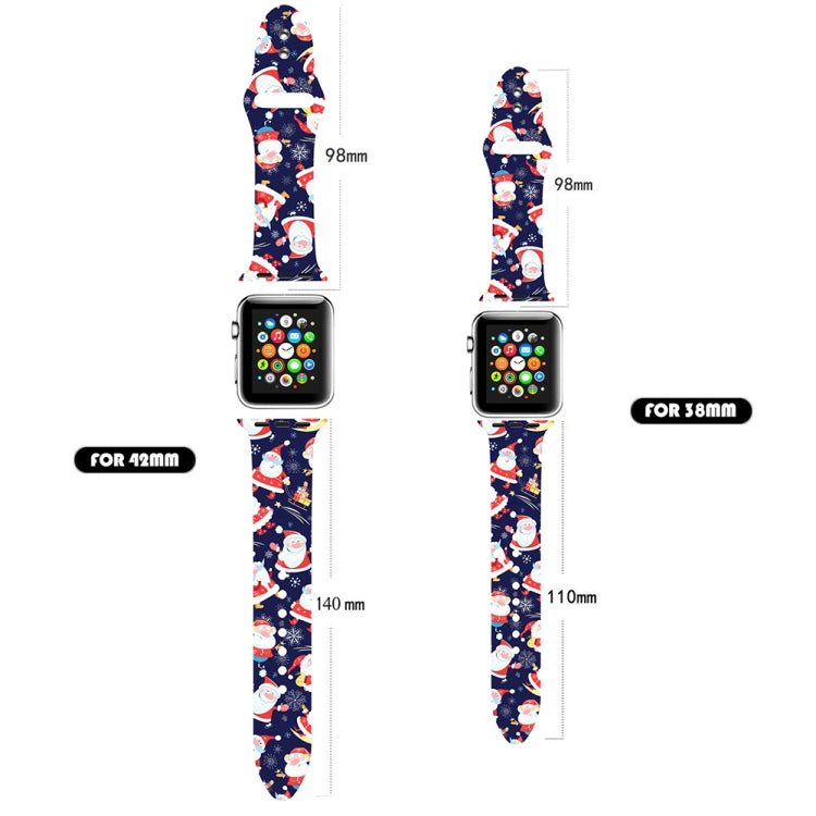 For Apple Watch 46mm / 49mm / 45mm / 44mm Christmas Pattern Silicone Watch Band(Black Deer) - free shipping - PMc TechLife - Order now!