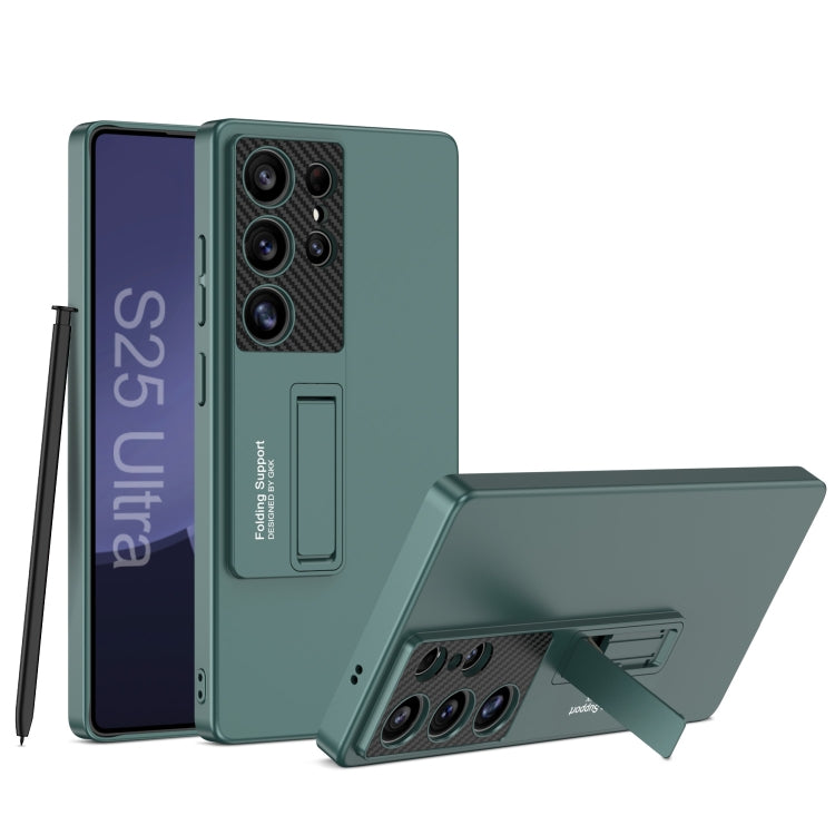 For Samsung Galaxy S25 Ultra 5G GKK Ultra-thin Shockproof Phone Case with Holder / Pen(Forest Green) - free shipping - PMC Jewellery - Order now!
