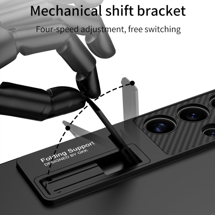 For Samsung Galaxy S25 Ultra 5G GKK Ultra-thin Shockproof Phone Case with Holder / Pen(Forest Green) - free shipping - PMC Jewellery - Order now!