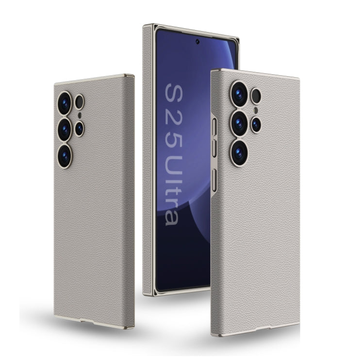For Samsung Galaxy S25 Ultra 5G GKK Skin-feeling Leather Curved Phone Case(Titanium Gray) - free shipping - PMC Jewellery - Order now!