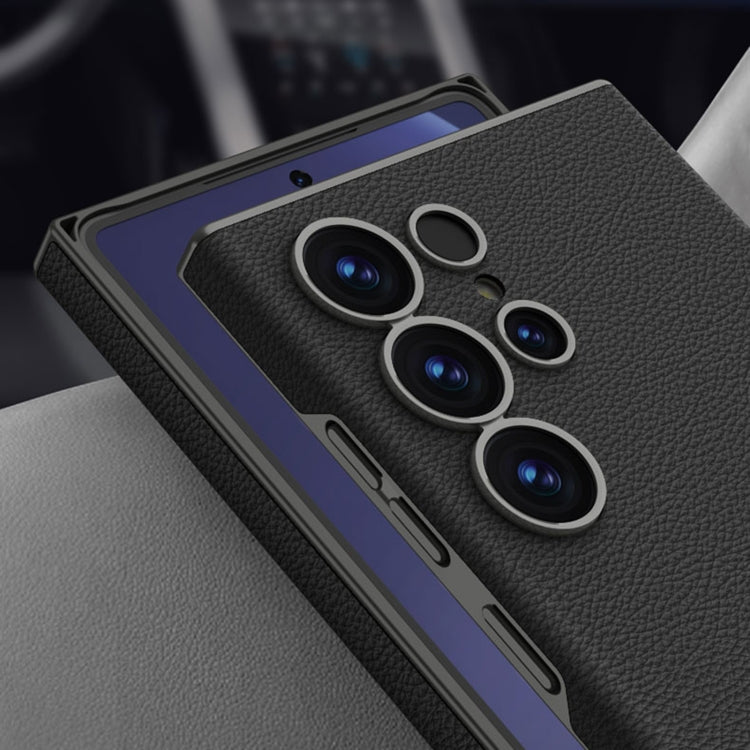 For Samsung Galaxy S25 Ultra 5G GKK Skin-feeling Leather Curved Phone Case(Blue) - Galaxy S25 Ultra 5G Cases by GKK | Online Shopping South Africa | PMC Jewellery | Buy Now Pay Later Mobicred