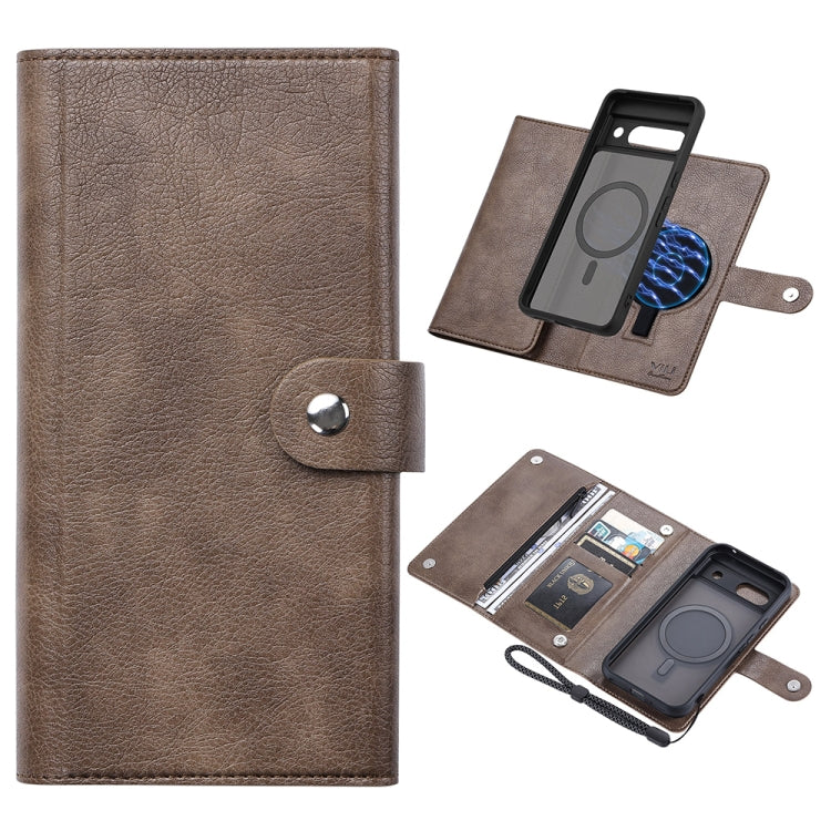 For Google Pixel 8a ViLi GVB Series MagSafe Magnetic RFID Leather Phone Case(Coffee) - Google Cases by ViLi | Online Shopping South Africa | PMC TechLife | Buy Now Pay Later Mobicred