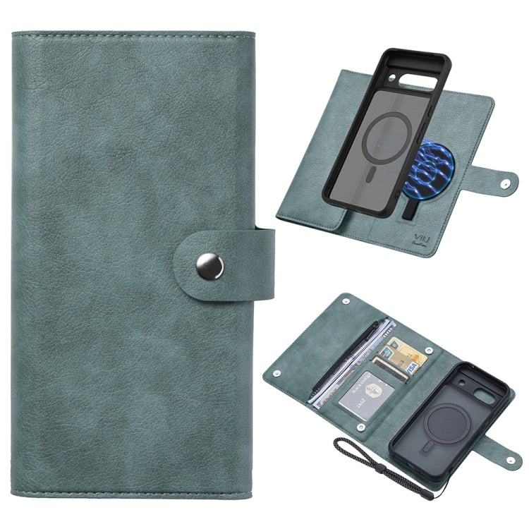 For Google Pixel 8a ViLi GVB Series MagSafe Magnetic RFID Leather Phone Case(Green) - Google Cases by ViLi | Online Shopping South Africa | PMC TechLife | Buy Now Pay Later Mobicred