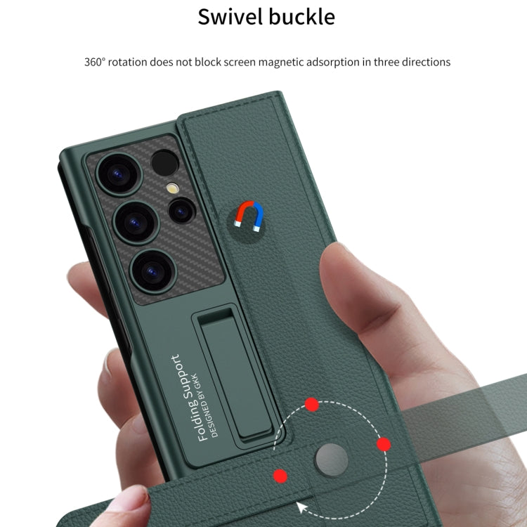 For Samsung Galaxy S25 Ultra 5G GKK Flip Wallet Leather Phone Case, Without Pen(Green) - Galaxy S25 Ultra 5G Cases by GKK | Online Shopping South Africa | PMC Jewellery | Buy Now Pay Later Mobicred