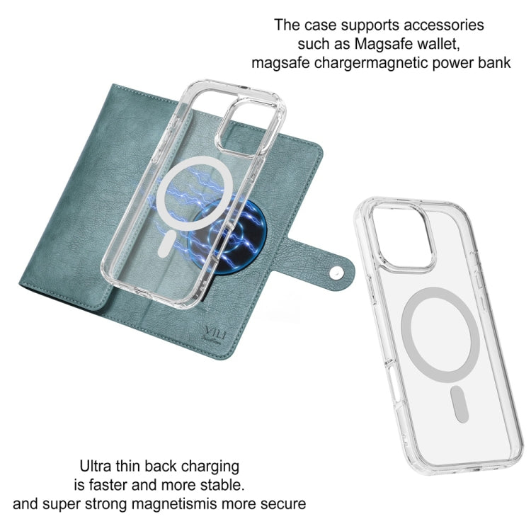 For iPhone 16 Pro Max ViLi GVS-C Series MagSafe Magnetic RFID Leather Flip Phone Case(Green) - free shipping - PMC Jewellery - Order now!