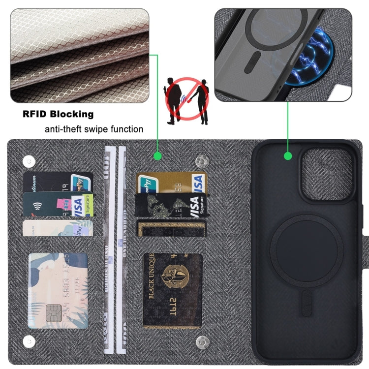 For iPhone 16 Pro ViLi GBS Series MagSafe Magnetic RFID Leather Flip Phone Case(Black) - free shipping - PMC Jewellery - Order now!