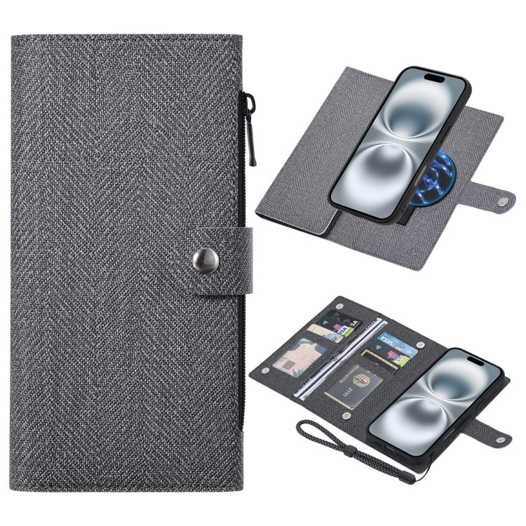 For iPhone 16 Plus ViLi GBS Series MagSafe Magnetic RFID Leather Flip Phone Case(Black) - free shipping - PMC Jewellery - Order now!