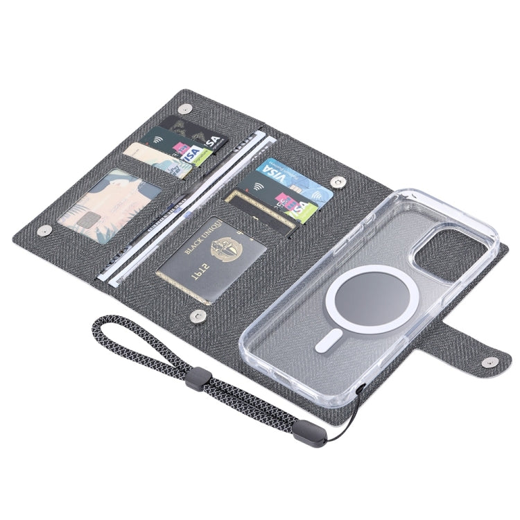 For iPhone 16 Plus ViLi GBS-C Series MagSafe Magnetic RFID Leather Flip Phone Case(Black) - free shipping - PMC Jewellery - Order now!