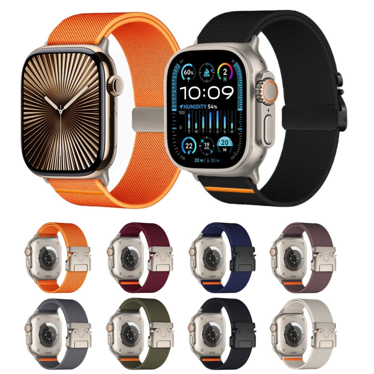 For Apple Watch 42mm / 41mm / 40mm / 38mm Parachute Buckle Elastic Nylon Watch Band(Starlight) - free shipping - PMc TechLife - Order now!