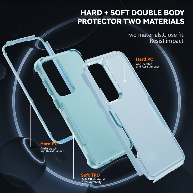 For Samsung Galaxy S25 5G TPU + PC Shockproof Protective Phone Case(Grey Green) - Galaxy S25 5G Cases by PMC Jewellery | Online Shopping South Africa | PMC Jewellery | Buy Now Pay Later Mobicred