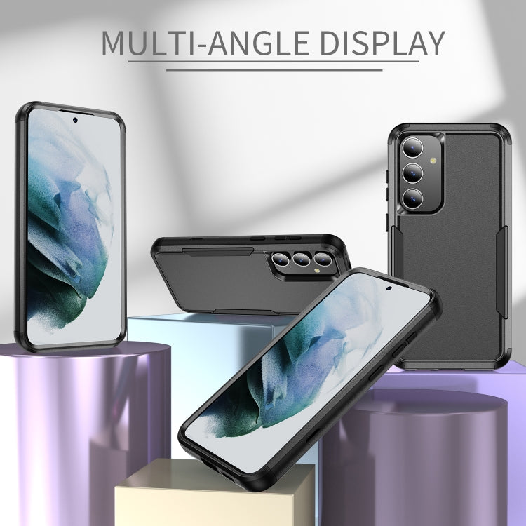For Samsung Galaxy S25 5G TPU + PC Shockproof Protective Phone Case(Black) - Galaxy S25 5G Cases by PMC Jewellery | Online Shopping South Africa | PMC Jewellery | Buy Now Pay Later Mobicred