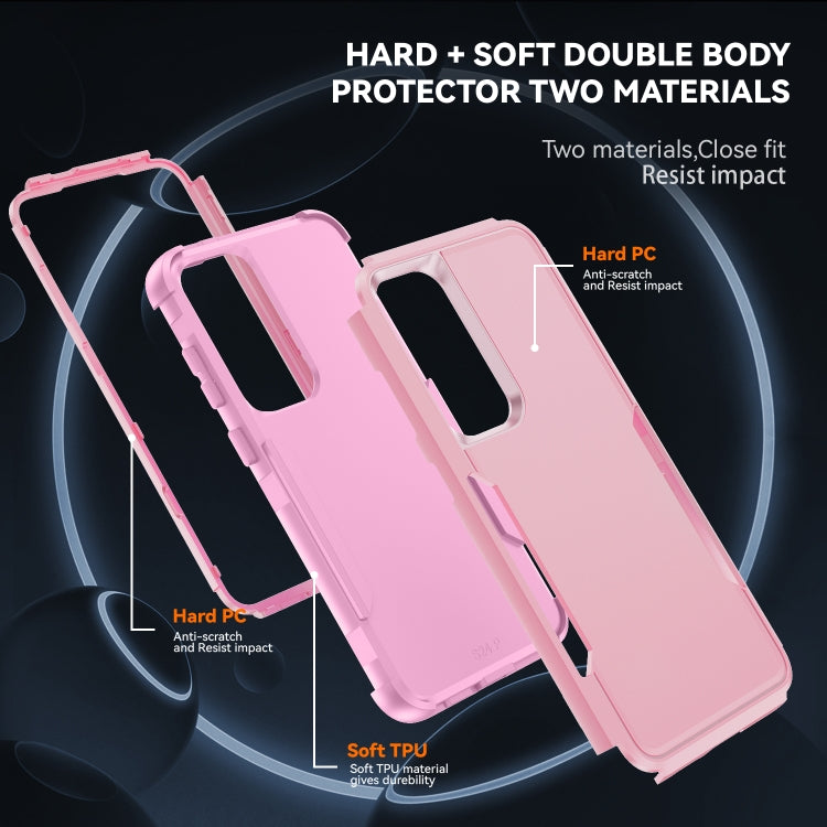 For Samsung Galaxy S25+ 5G TPU + PC Shockproof Protective Phone Case(Pink) - Galaxy S25+ 5G Cases by PMC Jewellery | Online Shopping South Africa | PMC Jewellery | Buy Now Pay Later Mobicred