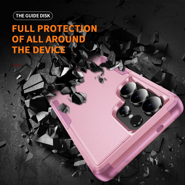 For Samsung Galaxy S25 Ultra 5G TPU + PC Shockproof Protective Phone Case(Pink) - Galaxy S25 Ultra 5G Cases by PMC Jewellery | Online Shopping South Africa | PMC Jewellery | Buy Now Pay Later Mobicred