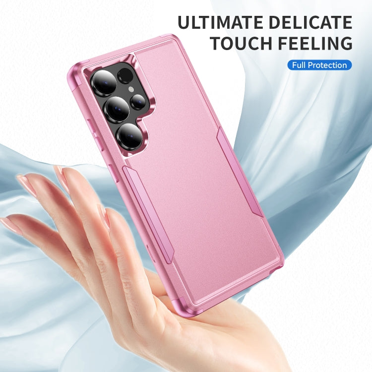 For Samsung Galaxy S25 Ultra 5G TPU + PC Shockproof Protective Phone Case(Pink) - Galaxy S25 Ultra 5G Cases by PMC Jewellery | Online Shopping South Africa | PMC Jewellery | Buy Now Pay Later Mobicred