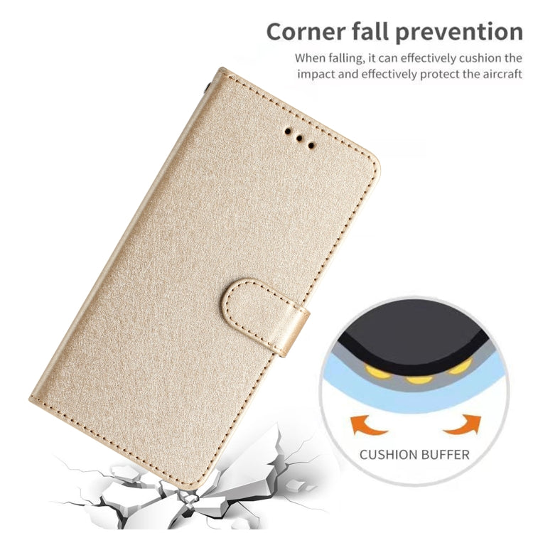 For Samsung Galaxy S25 5G Silk Texture Horizontal Flip Leather Phone Case(Gold) - Galaxy S25 5G Cases by PMC Jewellery | Online Shopping South Africa | PMC Jewellery | Buy Now Pay Later Mobicred