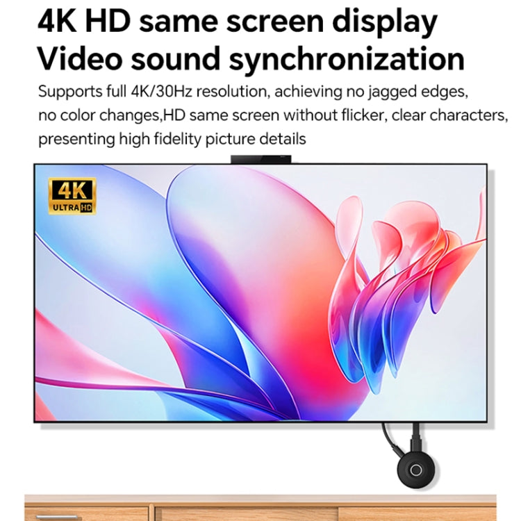 G127 4K 30Hz HD Wireless Display Dongle Adapter Same Screen Device(Black) - Wireless Display Dongle by PMC TechLife | Online Shopping South Africa | PMC TechLife | Buy Now Pay Later Mobicred