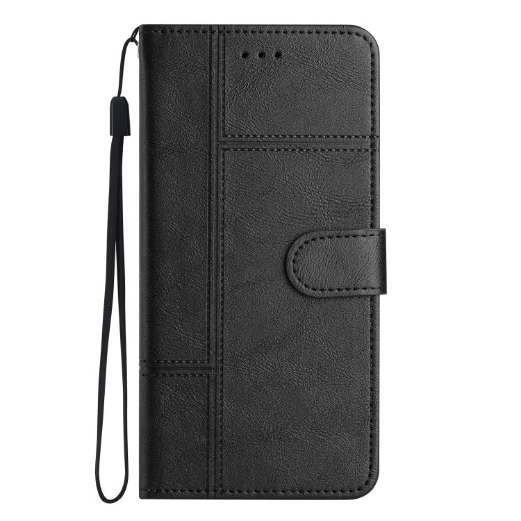 For Samsung Galaxy S25 Ultra 5G Cowhide Texture Stitching Leather Phone Case(Black) - Galaxy S25 Ultra 5G Cases by PMC Jewellery | Online Shopping South Africa | PMC Jewellery | Buy Now Pay Later Mobicred