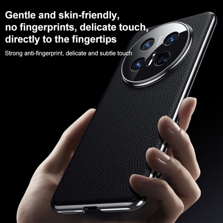 For Huawei Mate 70 RS Ultimate Genuine Leather PC Phone Case(Black) - Huawei Cases by PMC TechLife | Online Shopping South Africa | PMC TechLife | Buy Now Pay Later Mobicred