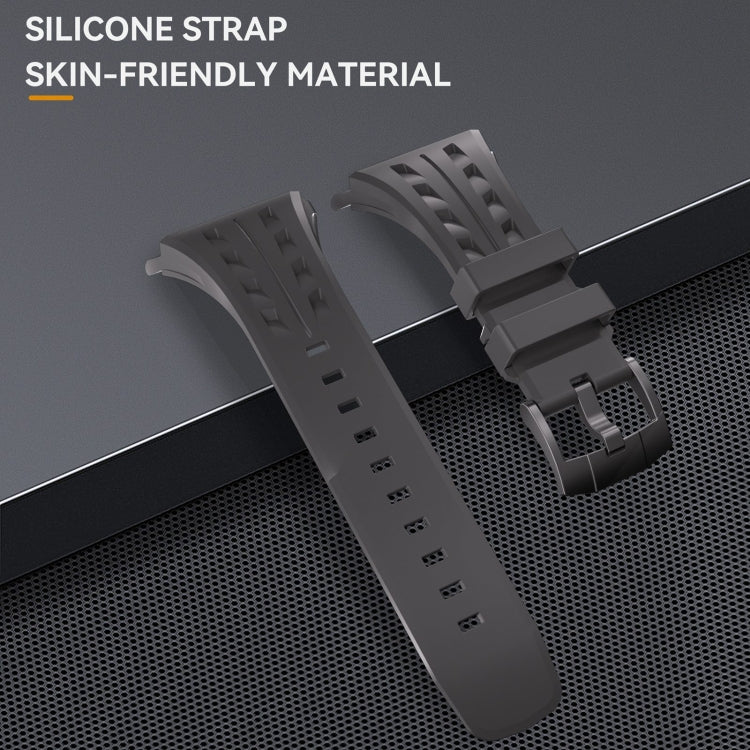 For Apple Watch Series 10 46mm RedPepper Armor Metal Case Integrated Silicone Watch Band(Black) - free shipping - PMC Jewellery - Order now!