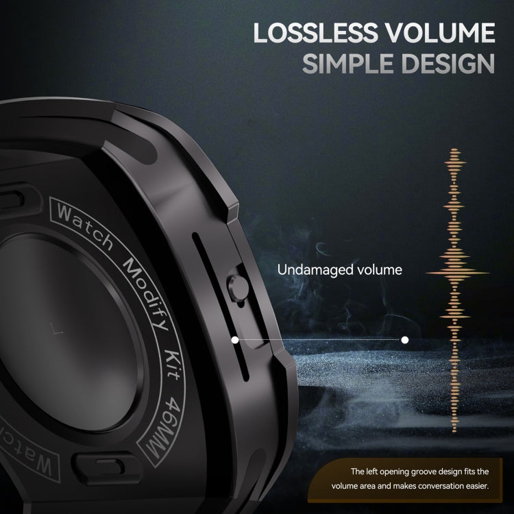 For Apple Watch Series 10 46mm RedPepper Armor Metal Case Integrated Silicone Watch Band(Black) - free shipping - PMC Jewellery - Order now!