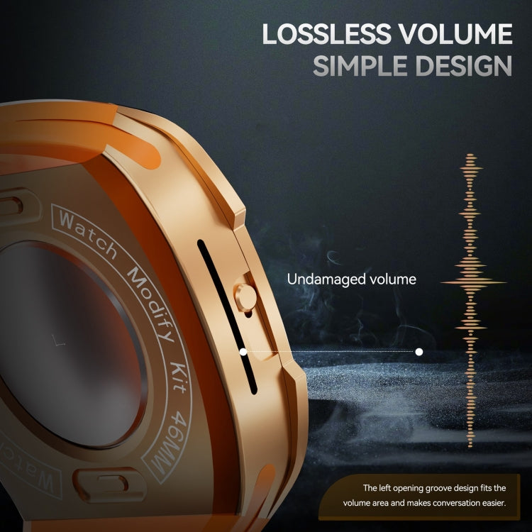 For Apple Watch Series 10 46mm RedPepper Armor Metal Case Integrated Silicone Watch Band(Rose Gold Orange) - free shipping - PMC Jewellery - Order now!