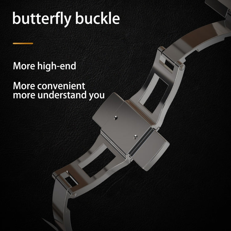 For Apple Watch Ultra 1 / 2 49mm RedPepper Armor Metal Case Integrated Silicone Watch Band(Steel Black White) - free shipping - PMC Jewellery - Order now!