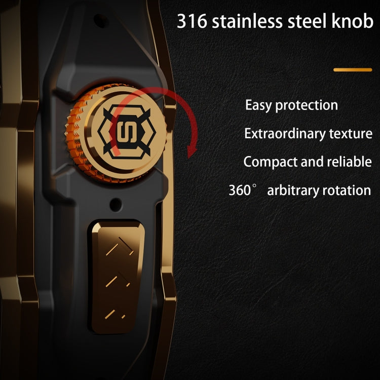 For Apple Watch Ultra 1 / 2 49mm RedPepper Armor Metal Case Integrated Silicone Watch Band(Gold Black White) - free shipping - PMC Jewellery - Order now!