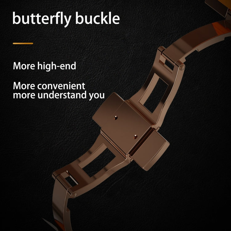 For Apple Watch Ultra 1 / 2 49mm RedPepper Armor Metal Case Integrated Silicone Watch Band(Rose Gold Black Orange) - free shipping - PMC Jewellery - Order now!