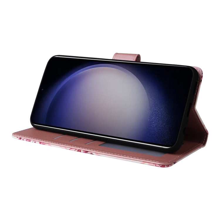 For Samsung Galaxy S25 5G Marble Bronzing Stitching Leather Phone Case(Rose Gold) - Galaxy S25 5G Cases by PMC Jewellery | Online Shopping South Africa | PMC Jewellery | Buy Now Pay Later Mobicred