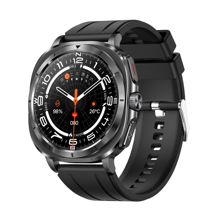 ET492 1.43 inch AMOLED Screen Silicone Strap Smart Watch Supports ECG/Blood Sugar Monitoring(Black) - Smart Watches by PMC TechLife | Online Shopping South Africa | PMC TechLife | Buy Now Pay Later Mobicred