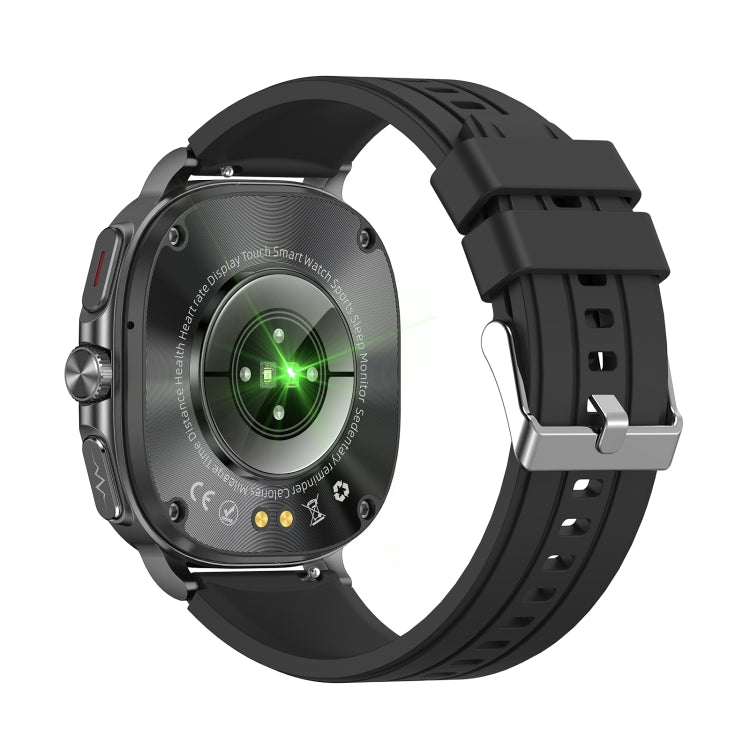 ET492 1.43 inch AMOLED Screen Silicone Strap Smart Watch Supports ECG/Blood Sugar Monitoring(Black) - Smart Watches by PMC TechLife | Online Shopping South Africa | PMC TechLife | Buy Now Pay Later Mobicred