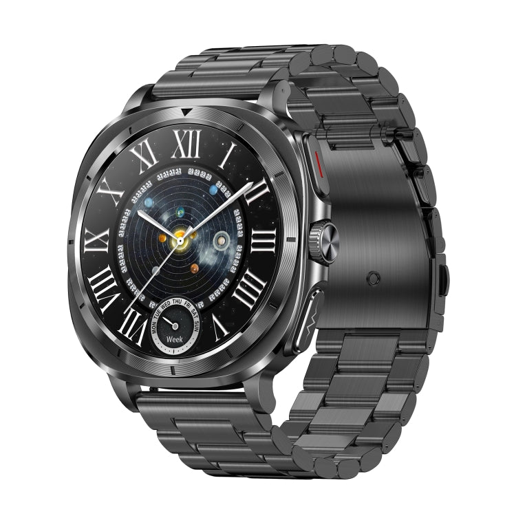 ET492 1.43 inch AMOLED Screen Steel Strap Smart Watch Supports ECG/Blood Sugar Monitoring(Black) - Smart Watches by PMC TechLife | Online Shopping South Africa | PMC TechLife | Buy Now Pay Later Mobicred