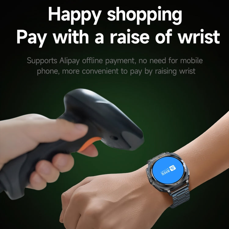 ET492 1.43 inch AMOLED Screen Leather Strap Smart Watch Supports ECG/Blood Sugar Monitoring(Black) - Smart Watches by PMC TechLife | Online Shopping South Africa | PMC TechLife | Buy Now Pay Later Mobicred