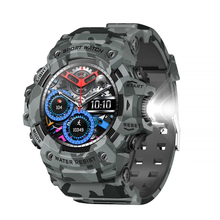 LC21 1.32 inch TFT Round Screen Sports Smart Watch Supports Blood Oxygen Monitoring/Call Reminder(Camouflage Grey) - Smart Watches by PMC TechLife | Online Shopping South Africa | PMC TechLife | Buy Now Pay Later Mobicred