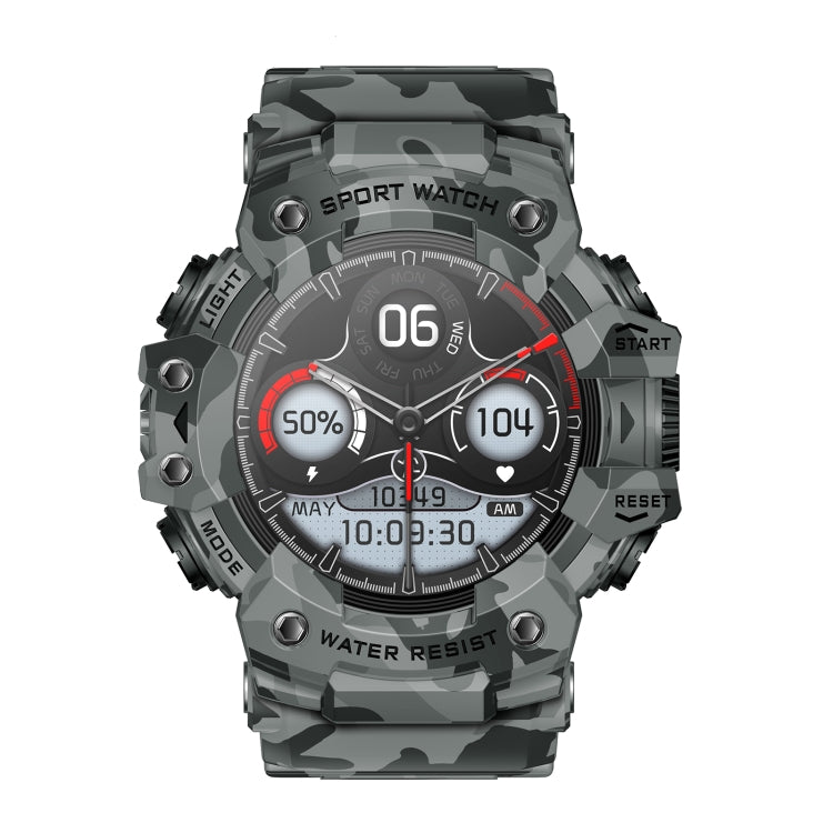 LC21 1.32 inch TFT Round Screen Sports Smart Watch Supports Blood Oxygen Monitoring/Call Reminder(Camouflage Grey) - Smart Watches by PMC TechLife | Online Shopping South Africa | PMC TechLife | Buy Now Pay Later Mobicred