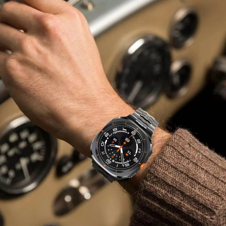 For Samsung Galaxy Watch Ultra 47mm Butterfly Buckle Titanium Alloy Watch Band(Silver) - Watch Bands by PMc TechLife | Online Shopping South Africa | PMc TechLife | Buy Now Pay Later Mobicred