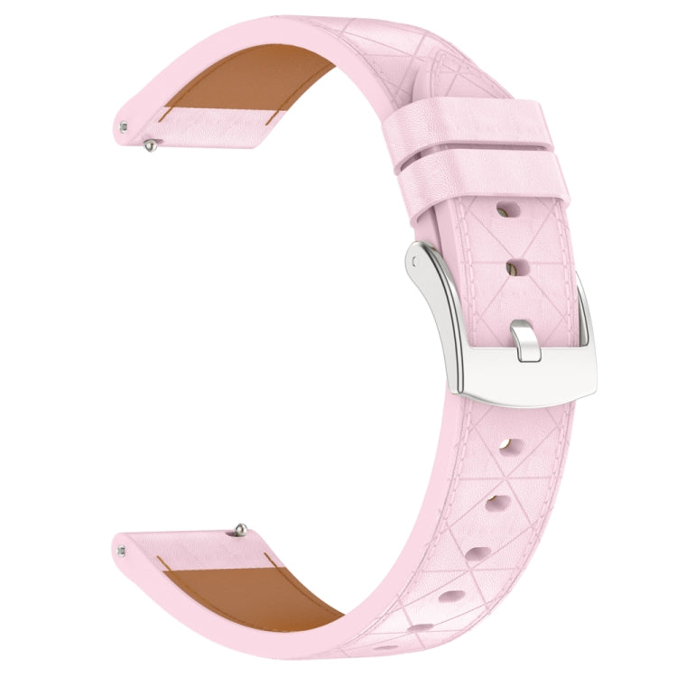 18mm Square Leather Silver Buckle Watch Band(Pink) - free shipping - PMc TechLife - Order now!