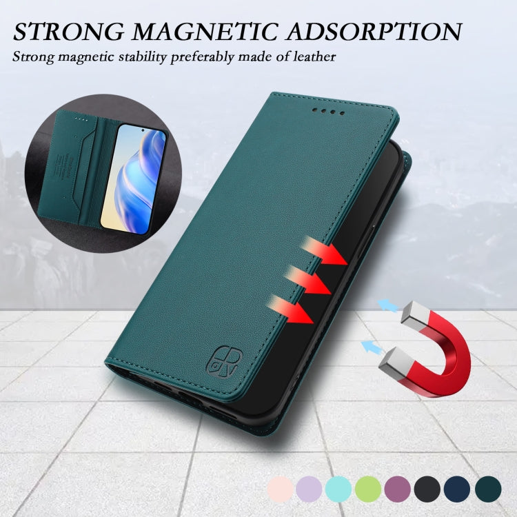 For Samsung Galaxy S24+ / S25+ 5G RC01 Dual-Folded Magnetic Suction RFID Leather Phone Case(Dark Green) - Galaxy S25+ 5G Cases by PMC TechLife | Online Shopping South Africa | PMC TechLife | Buy Now Pay Later Mobicred
