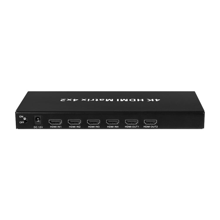 Measy MT4342 4K 30Hz 4 In 2 Out HDMI Matrix Switch Support Seamless Switching, EU Plug(Black) - free shipping - PMC TechLife - Order now!
