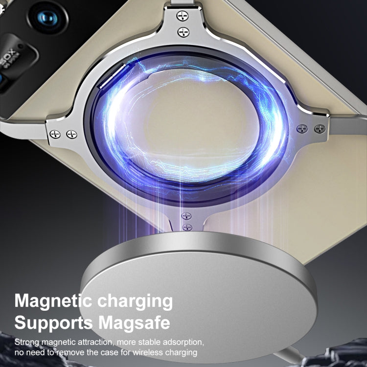 For ZTE nubia Z70 Ultra Mechanical Arm Borderless MagSafe Holder Metal Phone Case(Black Silver) - free shipping - PMC TechLife - Order now!
