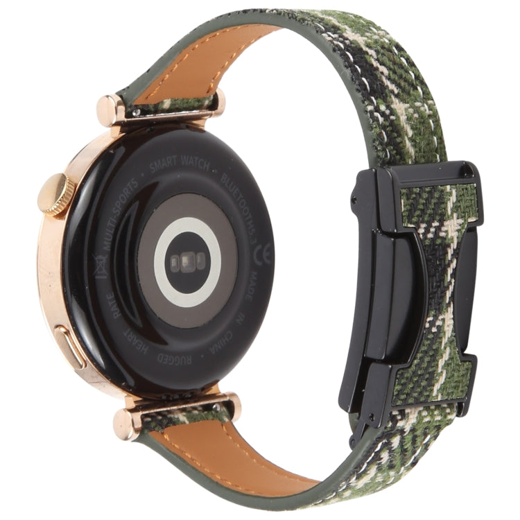 20mm Universal Slim Magnetic Buckle Napped Fabric Leather Watch Band(Green) - 20mm Bands by PMc TechLife | Online Shopping South Africa | PMc TechLife | Buy Now Pay Later Mobicred