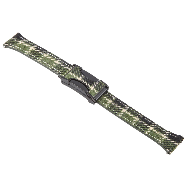 22mm Universal Slim Magnetic Buckle Napped Fabric Leather Watch Band(Green) - free shipping - PMc TechLife - Order now!