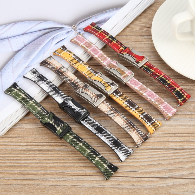 22mm Universal Slim Magnetic Buckle Napped Fabric Leather Watch Band(Red) - free shipping - PMc TechLife - Order now!