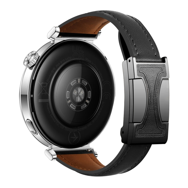 20mm Universal Slim Magnetic Buckle Genuine Leather Watch Band(Plain Weave Black) - free shipping - PMc TechLife - Order now!