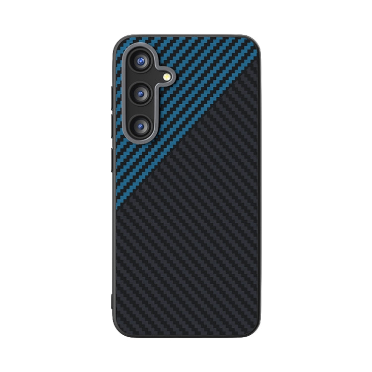 For Samsung Galaxy S25+ 5G / S24+ 5G ABEEL C Carbon Fiber Series 6D Micro Relief MagSafe Phone Case(Black Blue) - Galaxy S25+ 5G Cases by PMC TechLife | Online Shopping South Africa | PMC TechLife | Buy Now Pay Later Mobicred