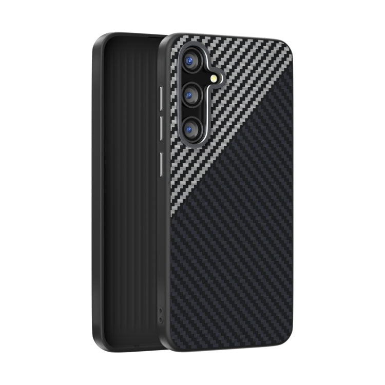 For Samsung Galaxy S25+ 5G / S24+ 5G ABEEL C Carbon Fiber Series 6D Micro Relief MagSafe Phone Case(Black Grey) - Galaxy S25+ 5G Cases by PMC TechLife | Online Shopping South Africa | PMC TechLife | Buy Now Pay Later Mobicred