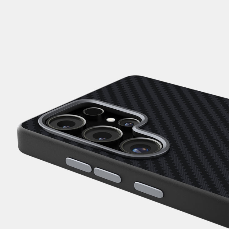 For Samsung Galaxy S25 Ultra 5G ABEEL C Carbon Fiber Series 6D Micro Relief MagSafe Phone Case(Black Grey) - Galaxy S25 Ultra 5G Cases by PMC TechLife | Online Shopping South Africa | PMC TechLife | Buy Now Pay Later Mobicred