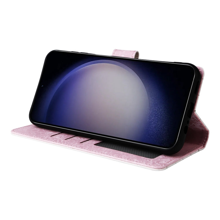 For Samsung Galaxy S25 5G Bronzing Painting RFID Leather Phone Case(Flowers World) - Galaxy S25 5G Cases by PMC Jewellery | Online Shopping South Africa | PMC Jewellery | Buy Now Pay Later Mobicred