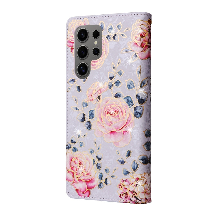 For Samsung Galaxy S25 Ultra 5G Bronzing Painting RFID Leather Phone Case(Pastoral Rose) - Galaxy S25 Ultra 5G Cases by PMC Jewellery | Online Shopping South Africa | PMC Jewellery | Buy Now Pay Later Mobicred